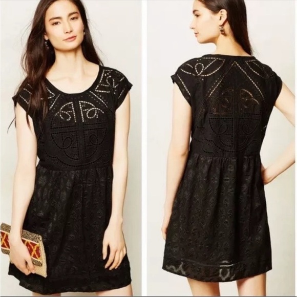 Anthropologie Vanessa Virginia Black Dress - Picture 1 of 6